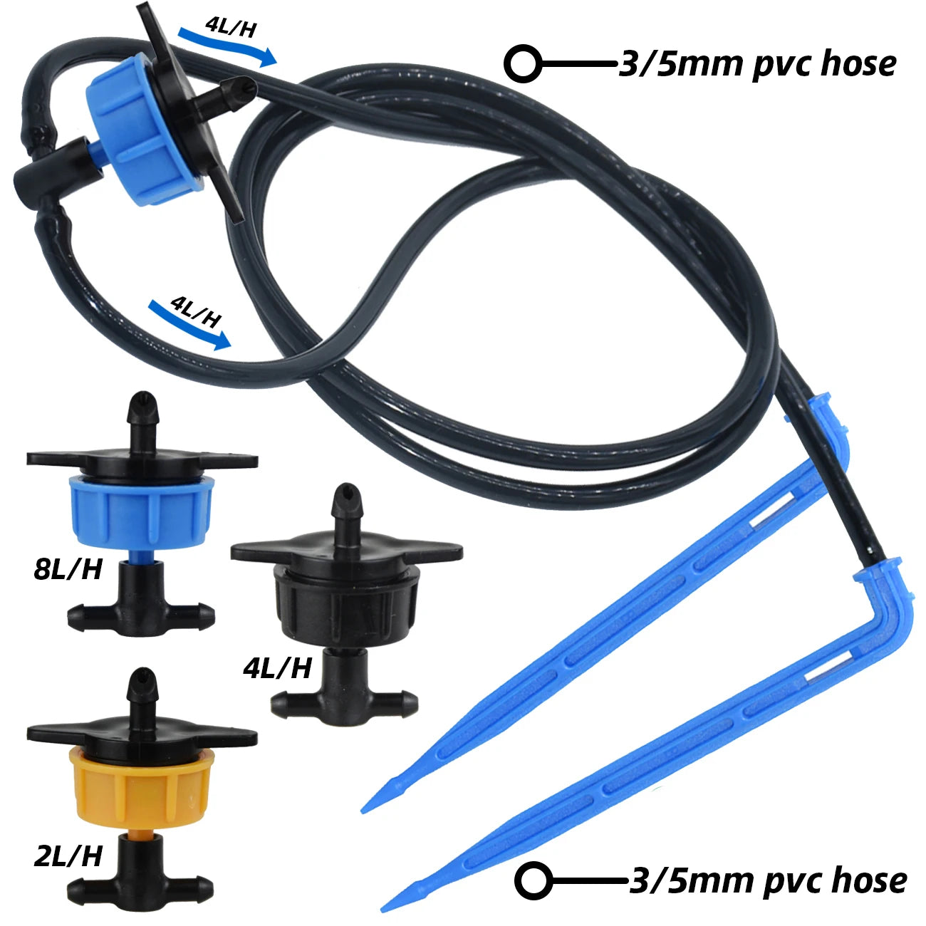 Kit de riego pot goteo. 40 y 50M